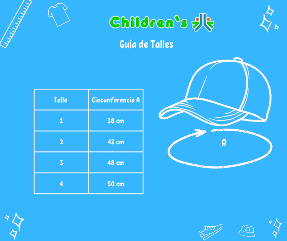 Guia de talles Gorro Piluso Gabardina Liso