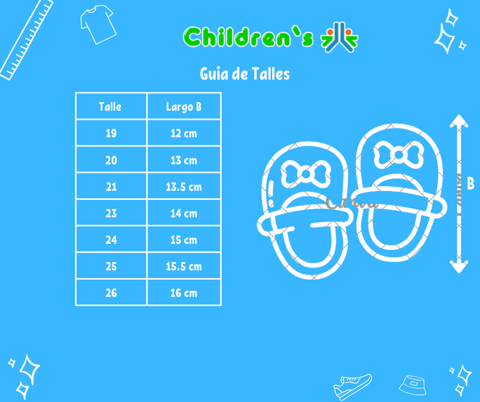 Guia de talles Guillermina Simil Cuero Bordada Con Flores y Mariposas