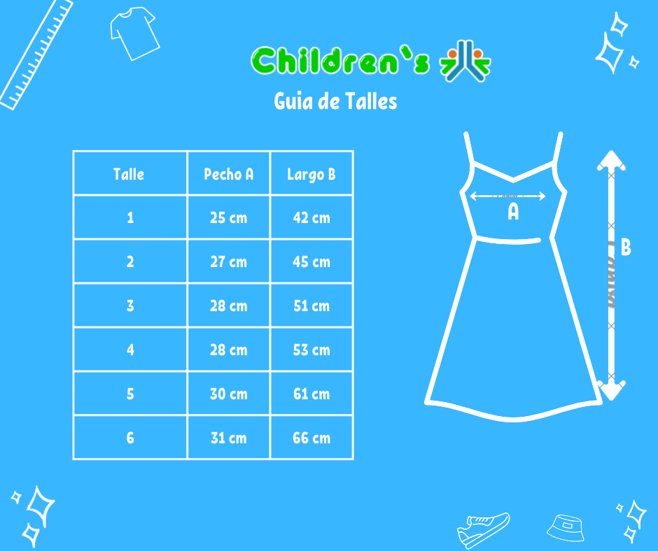 Guia de talles Solero Estampado Poplin