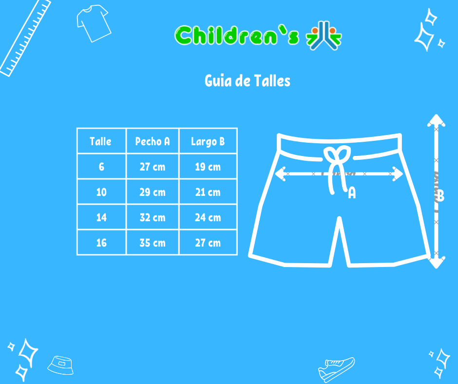 Guia de talles Short de Algodon Estampado Flores