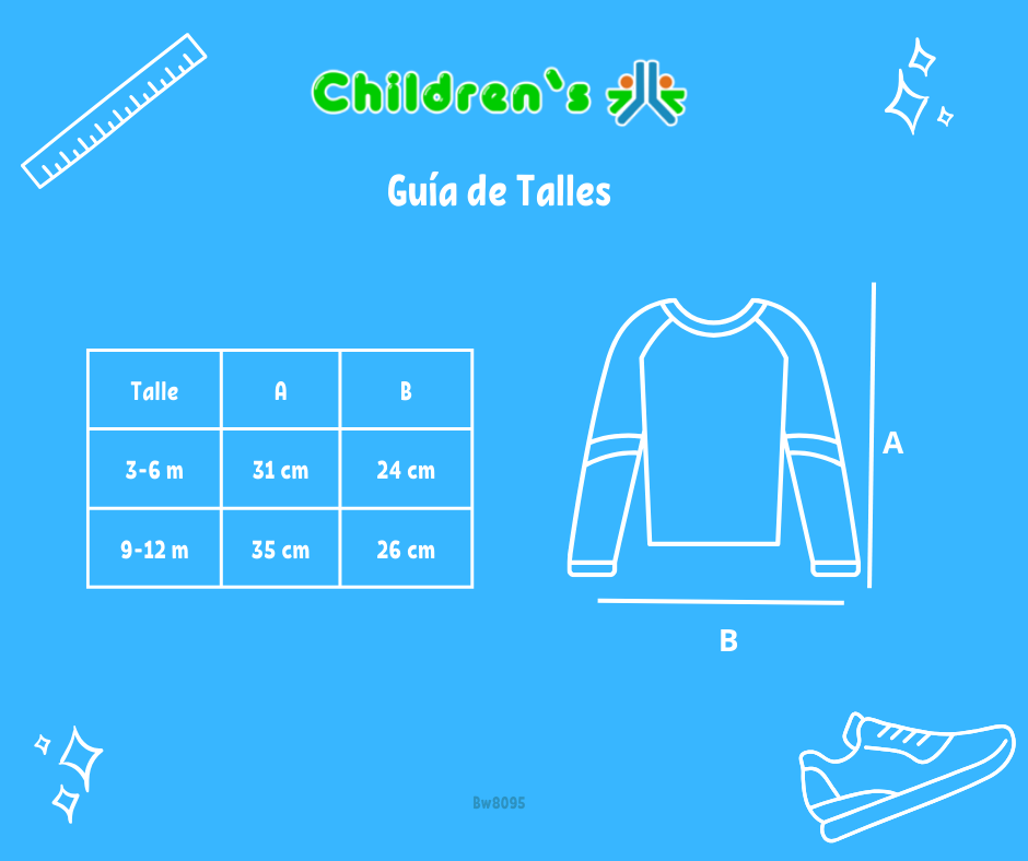 Guia de talles Remera Jersey Trasha Manga larga estampada con relieve