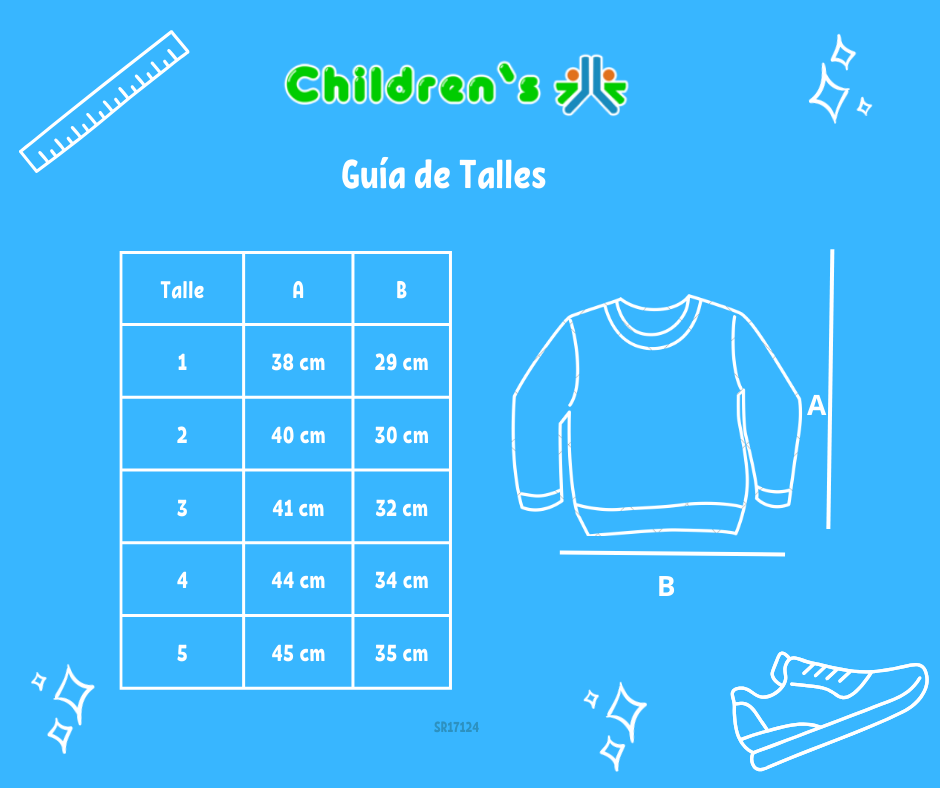 Guia de talles Buzo de Algodon Frizado Estampado Nenas