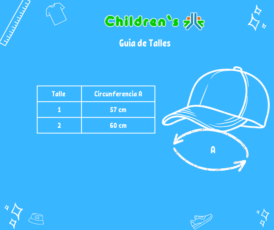 Guia de talles Gorro Cap Blanco Con Elastico