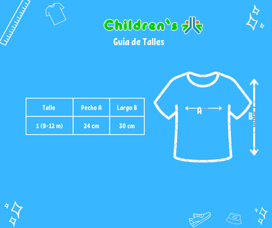 Guia de talles Remera Musculosa Estampado Pelotas