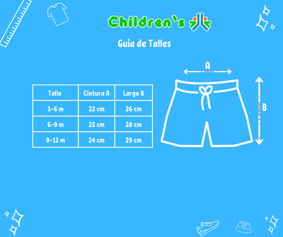 Guia de talles Bermuda de Jean Prelavado