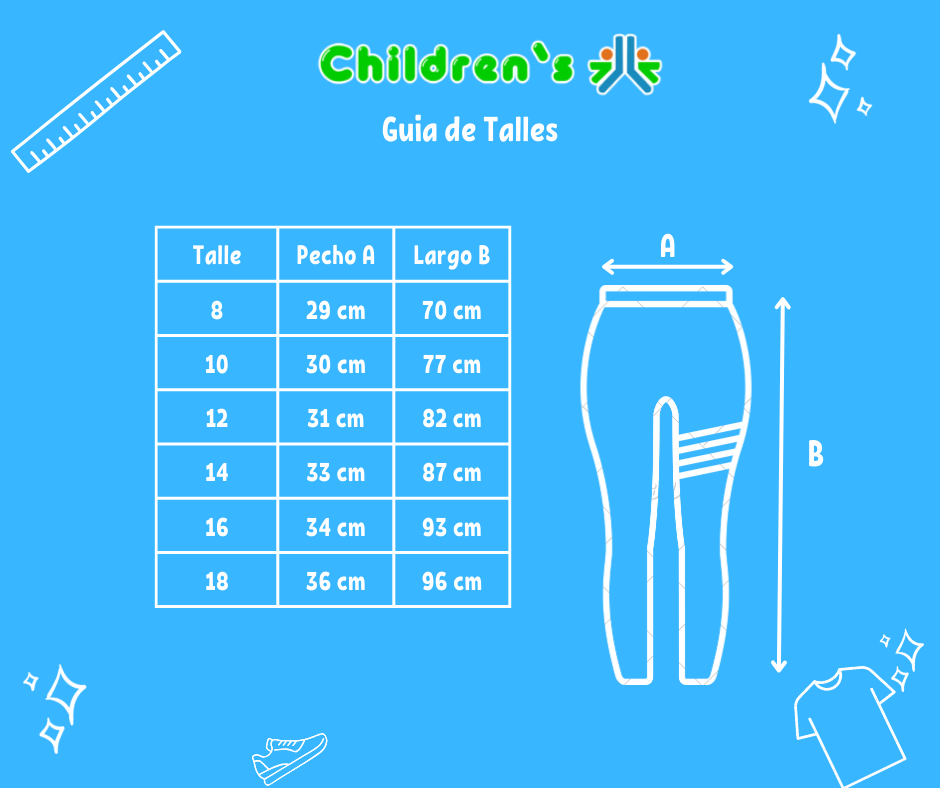 Guia de talles Calza Corderoy