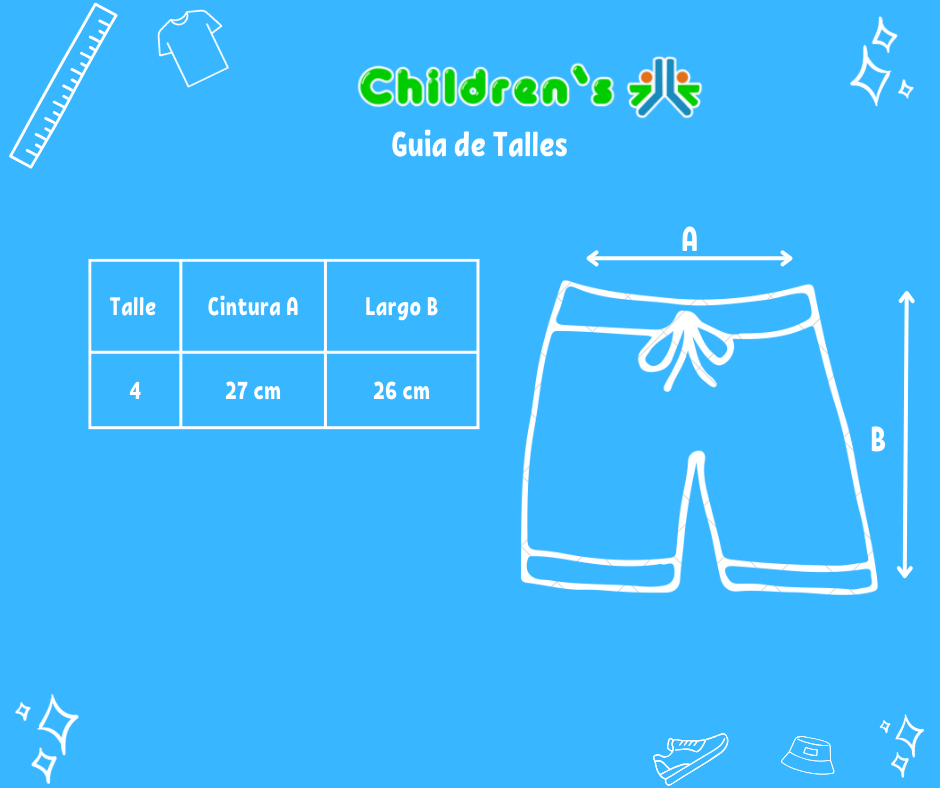 Guia de talles Short De Baño Microfibra Con Suspensor