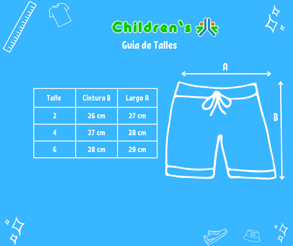 Guia de talles Short De Baño Microfibra Con Cintura  Elastizada Estampado