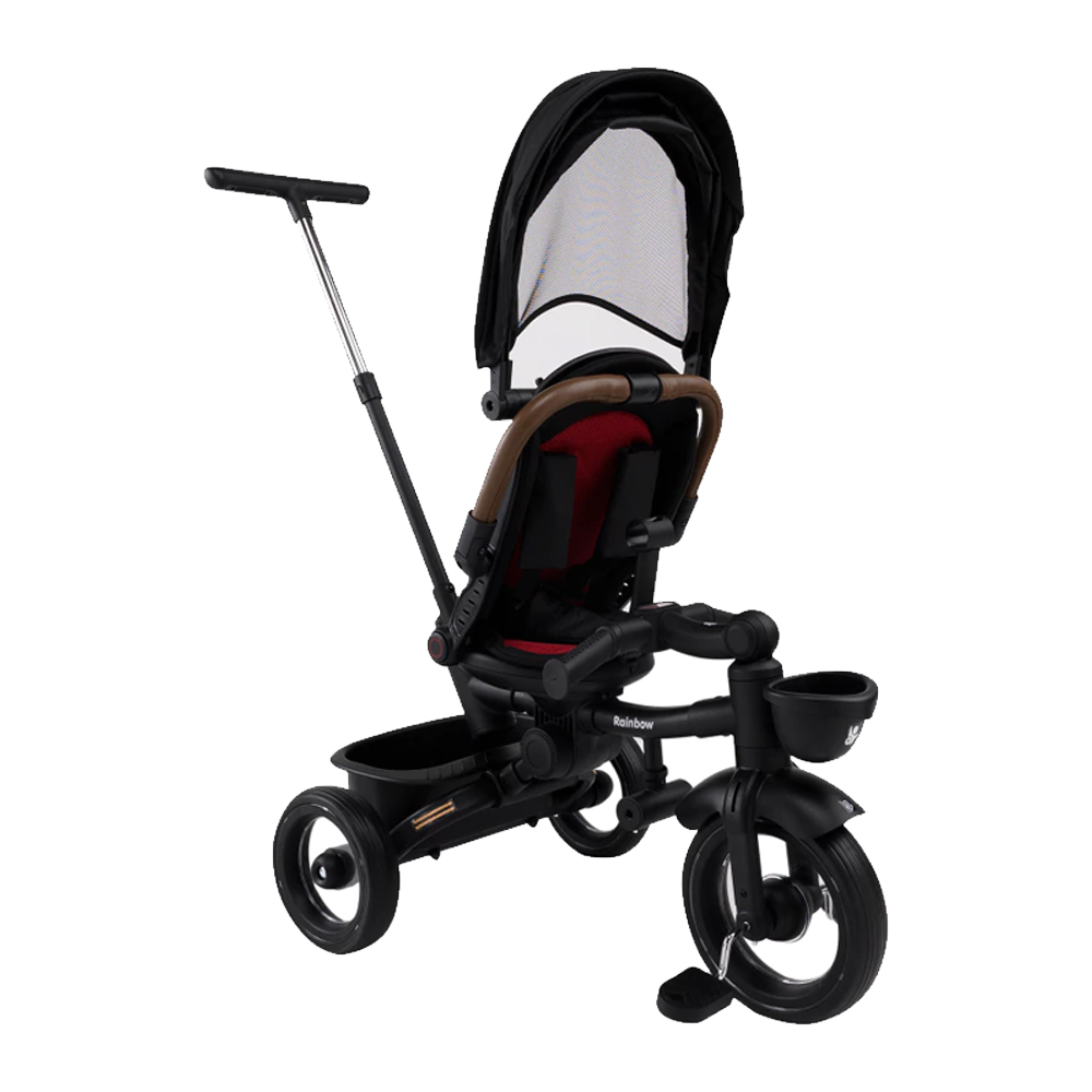 Triciclo Infantil Aurelio Plegable Reclinable Y Giratorio Con Capota Y Barra Direccional