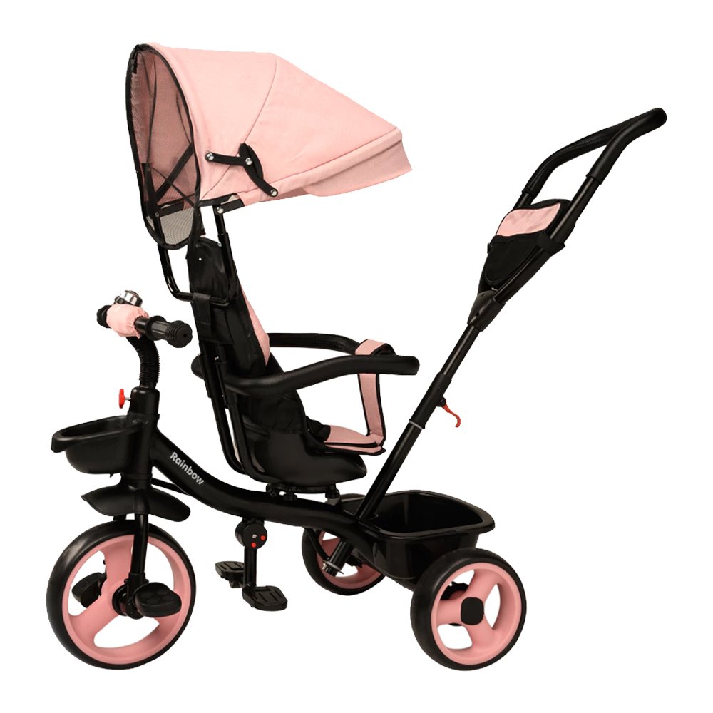 Triciclo Infantil Safir Plus Con Manija Direccional Y Capota