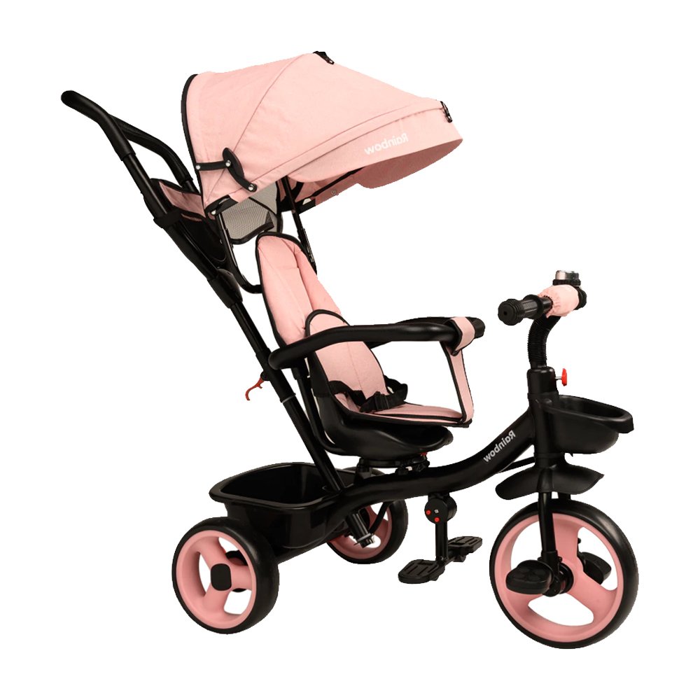 Triciclo Infantil Safir Plus Con Manija Direccional Y Capota