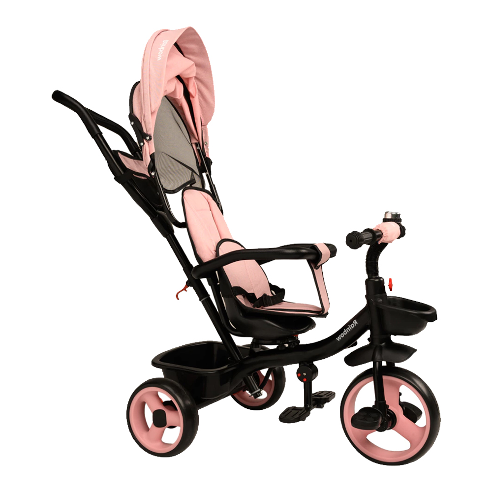 Triciclo Infantil Safir Plus Con Manija Direccional Y Capota