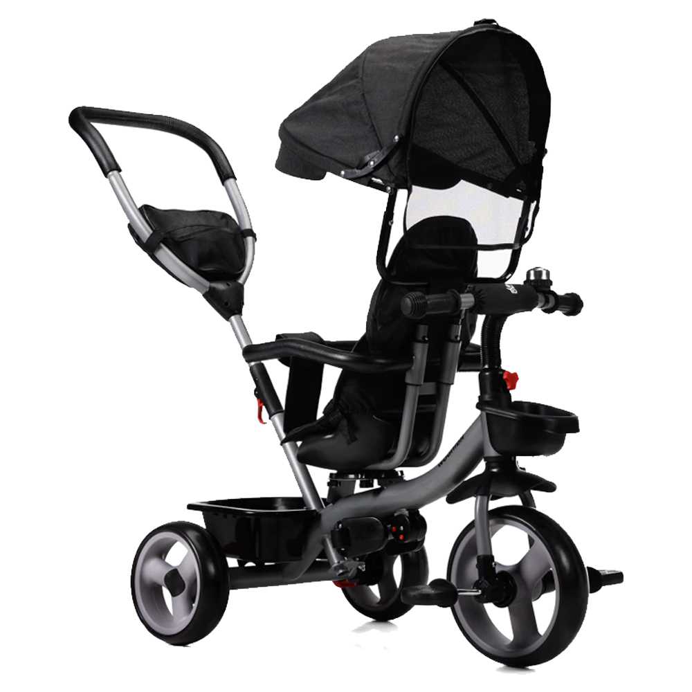 Triciclo Infantil Safir Plus Con Manija Direccional Y Capota