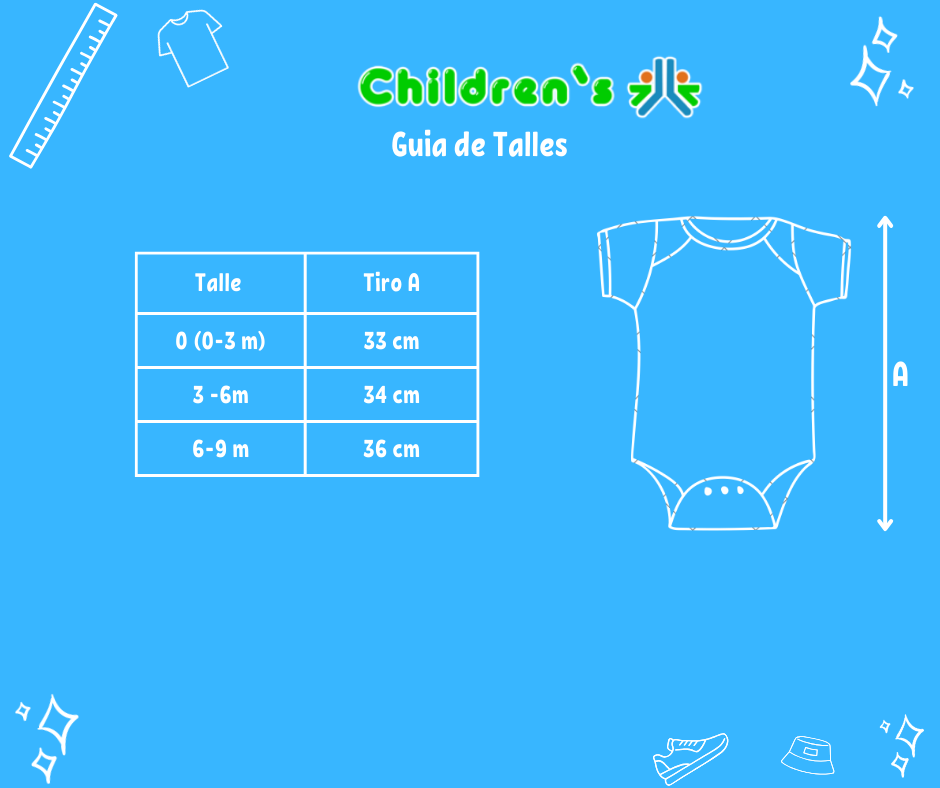 Guia de talles Enterito Algodon Manga Corta Estampado De Flores