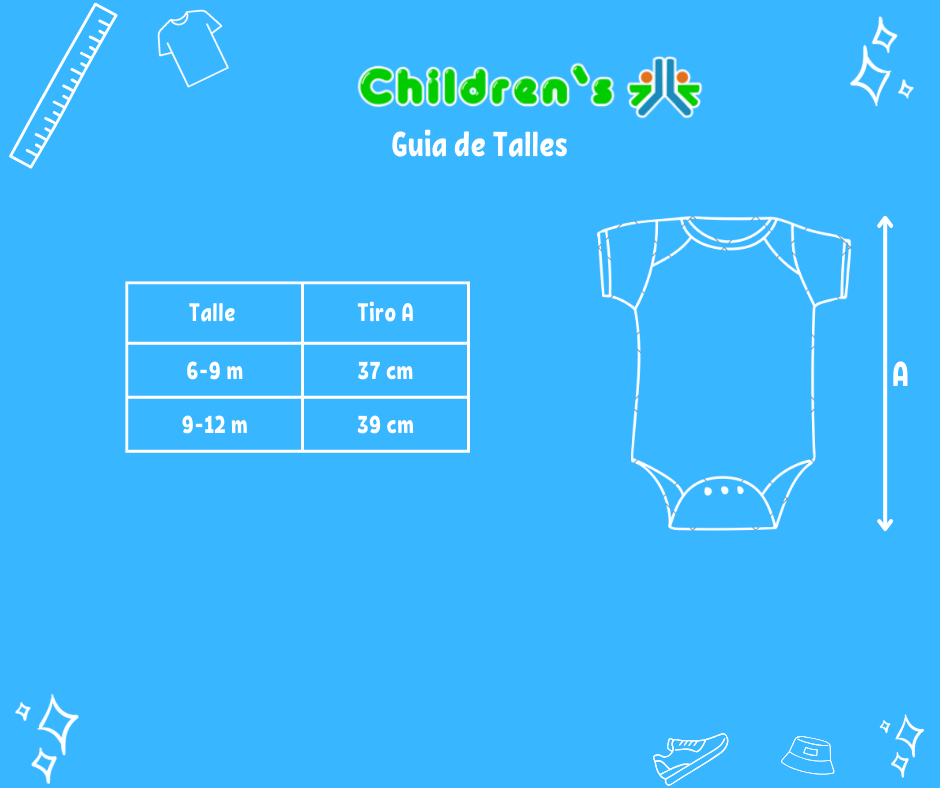 Guia de talles Enterito Jersey Dec Algodon Sin Manga Rayado