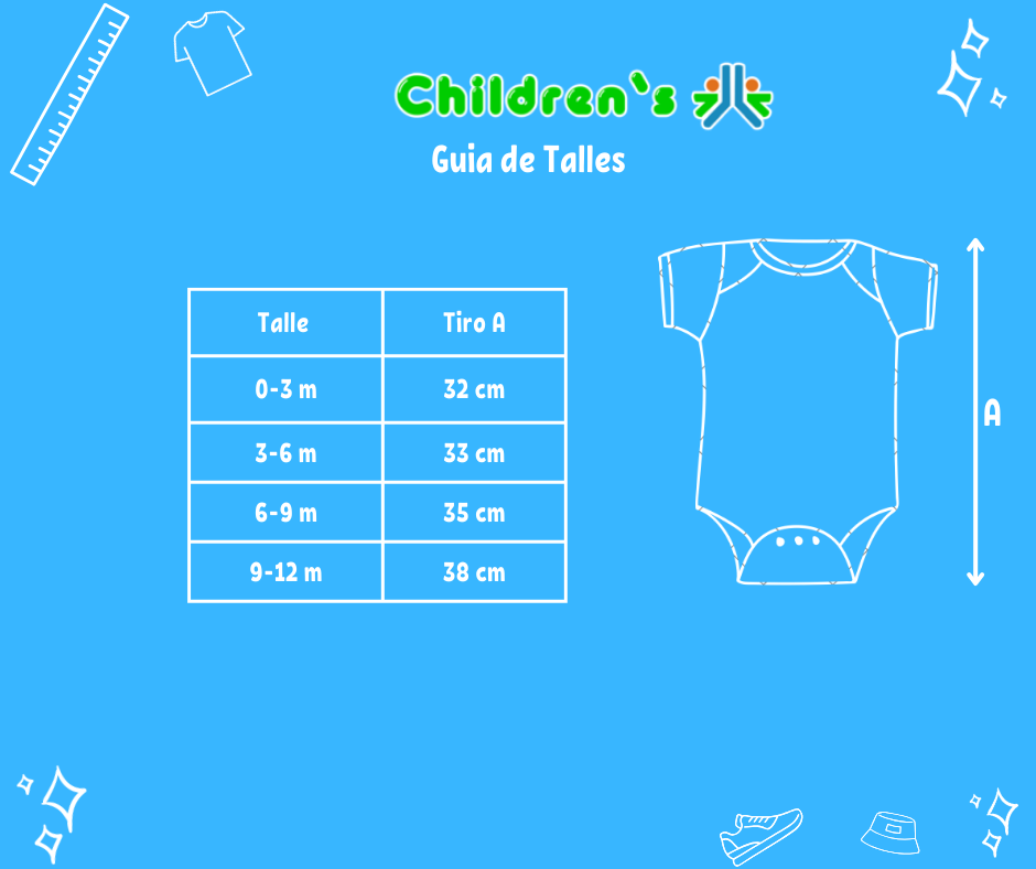 Guia de talles Enterito Jersey Sin manga Estampado