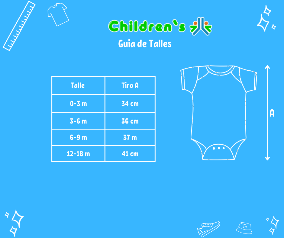 Guia de talles Body Sin Mangas Jersey De Algodon Estampado