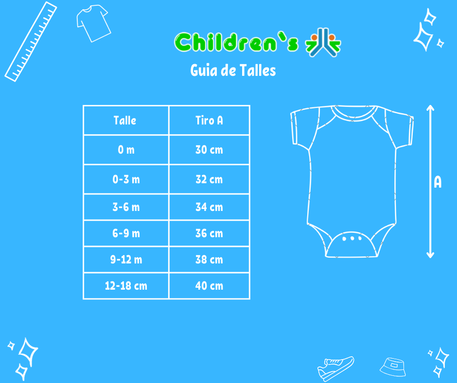 Guia de talles Body Manga Corta Camuflado