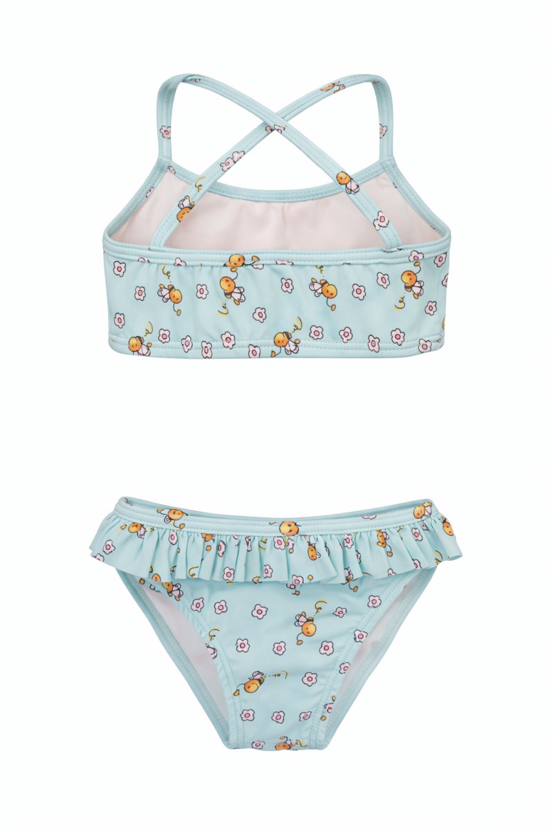 Malla de Baño 2 Piezas con Volados Estampado Abejas