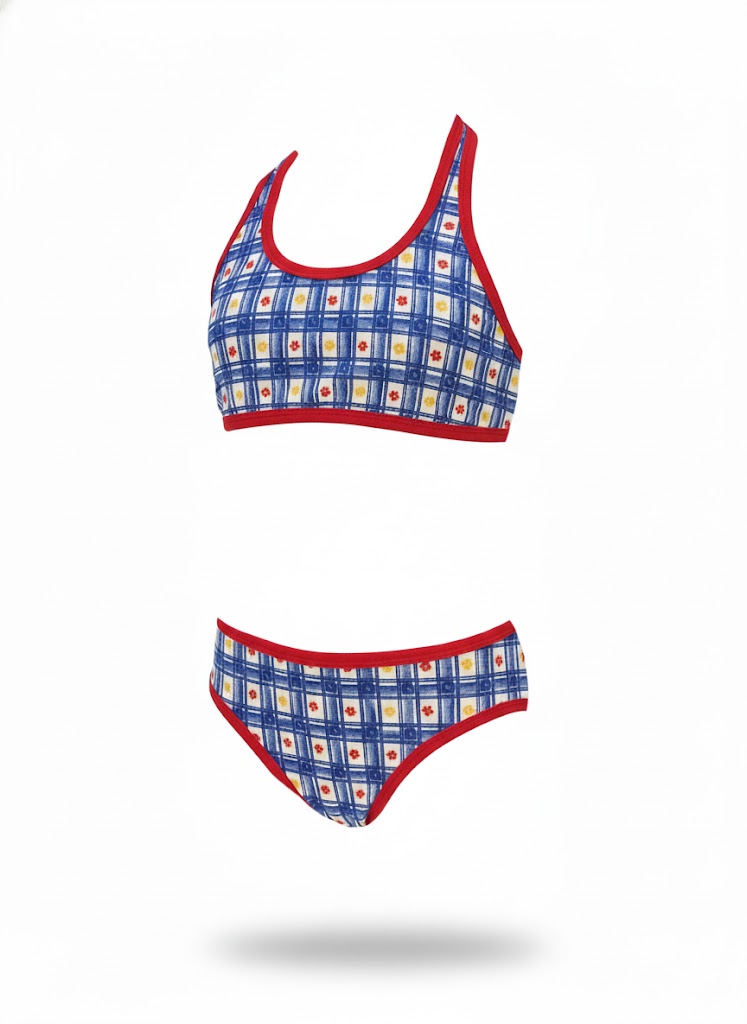 Malla de 2 Piezas Estampado Flor