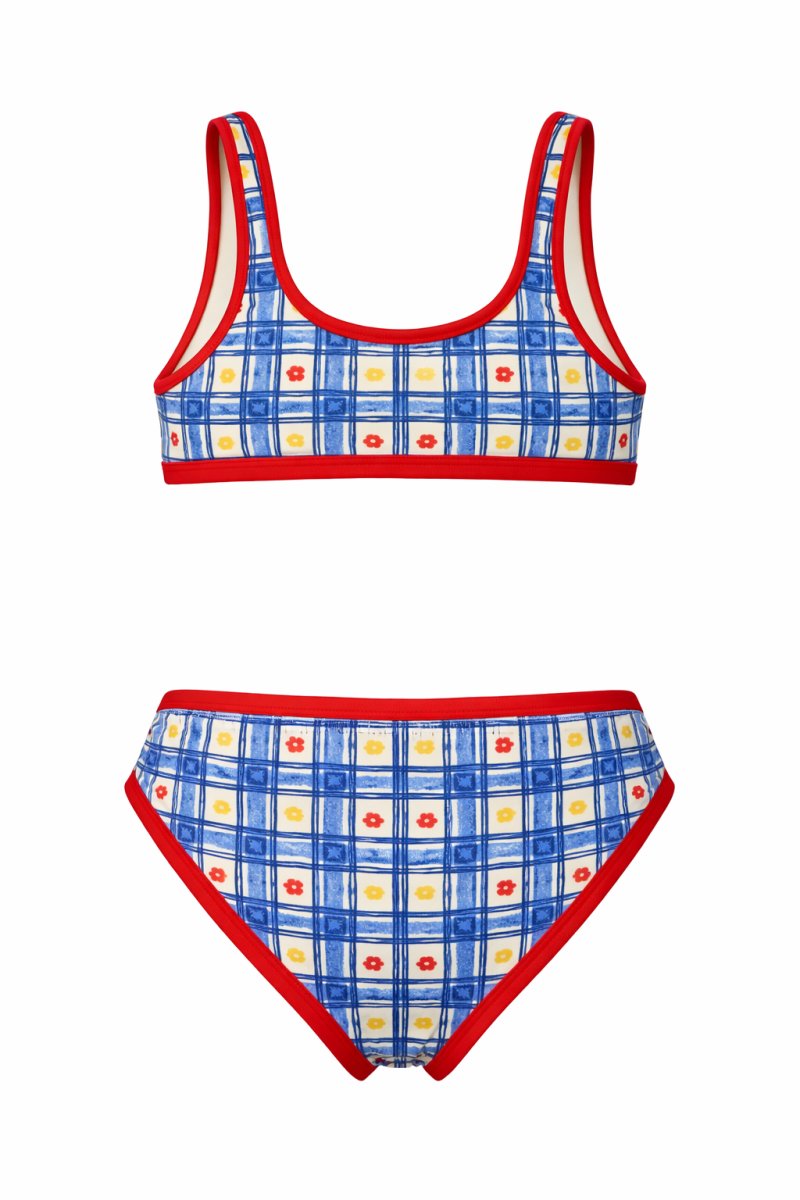 Malla de 2 Piezas Estampado Flor