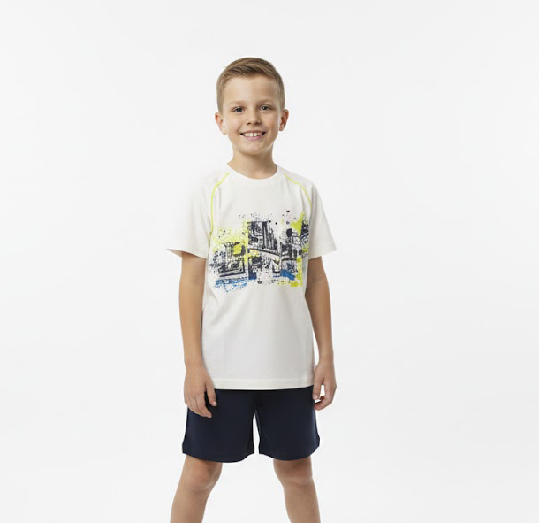 Pijama Verano Remera Manga Corta y Short Estampado Skate