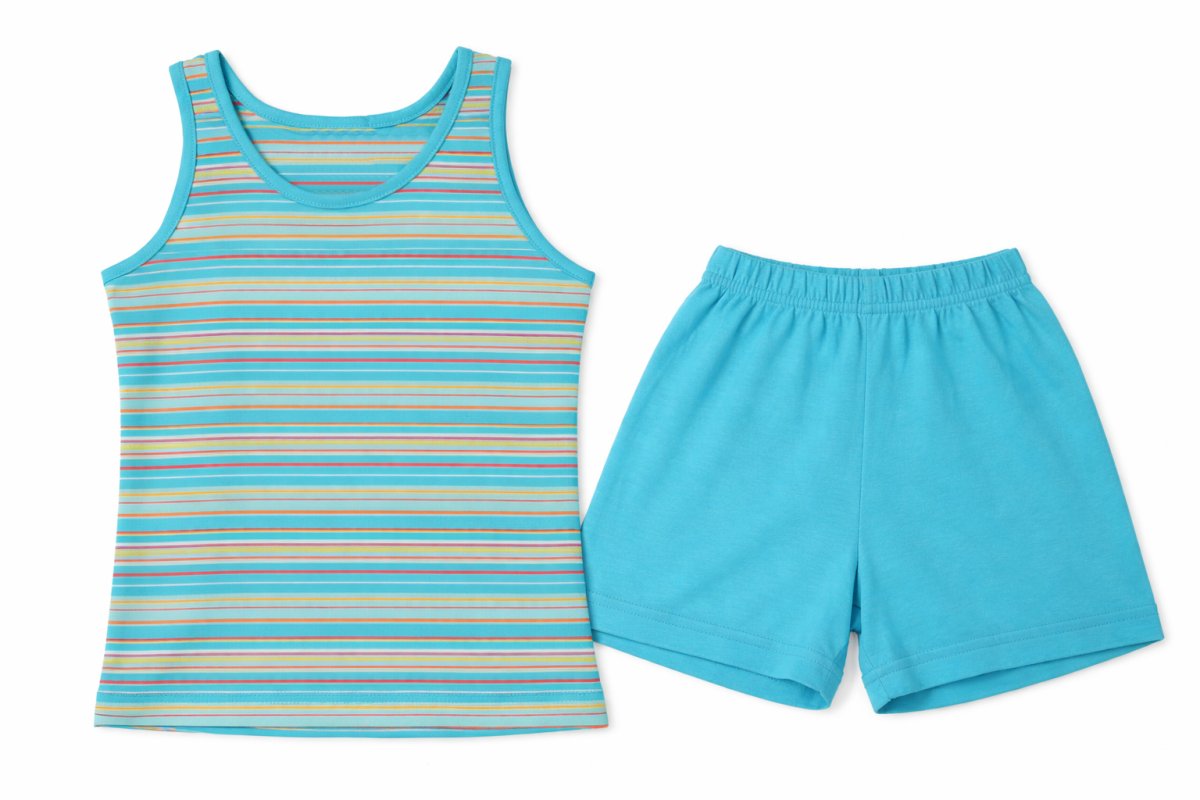 Pijama Verano Remera Musculosa y Short Rayado