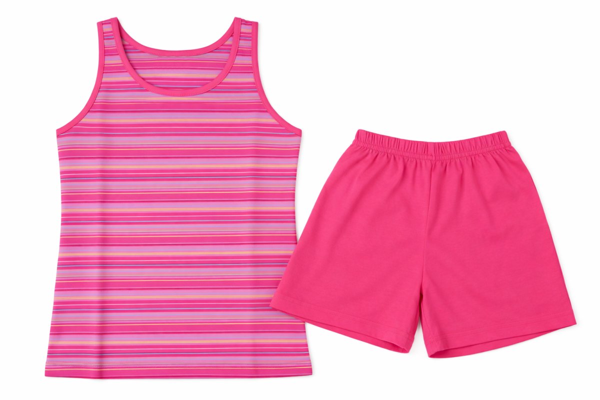 Pijama Verano Remera Musculosa y Short Rayado