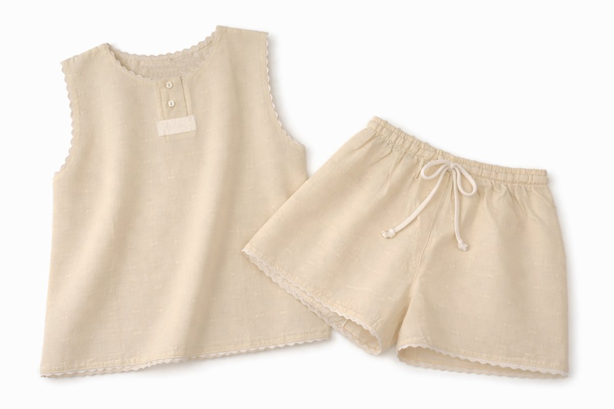 Pijama Verano Remera Musculosa y Short con Tramado