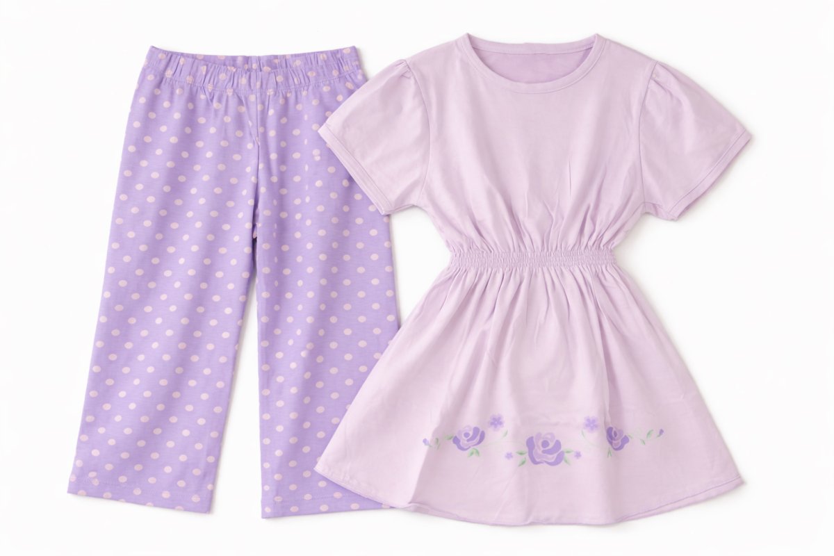 Pijama Verano Remera Manga Corta y Capri Estampado Flor y Lunares