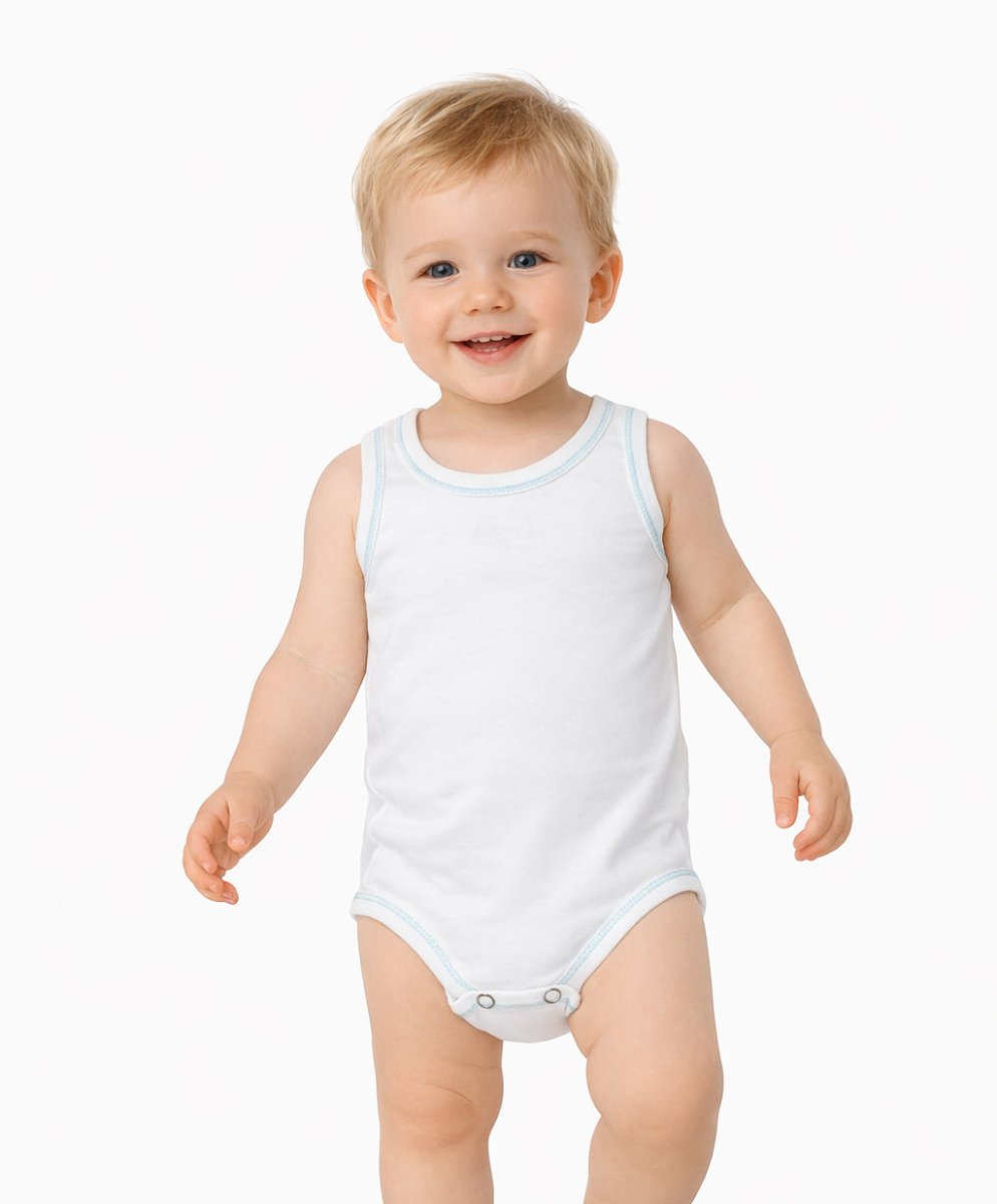 Body Sin Mangas Liso Con Con Vivo Color