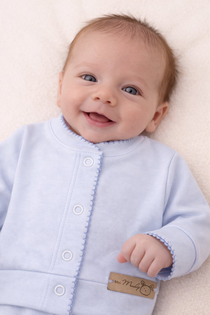 Campera Algodon Liso Con Pico Recien Nacido