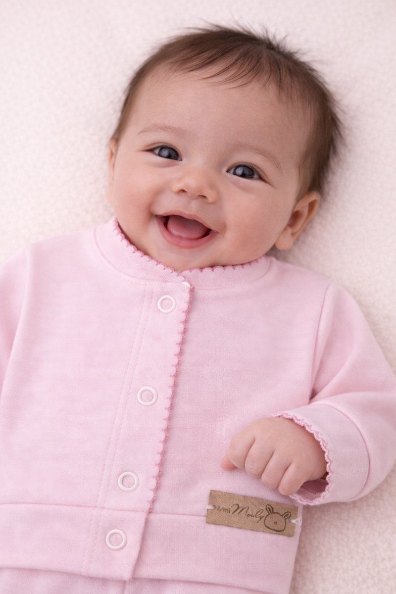 Campera Algodon Liso Con Pico Recien Nacido