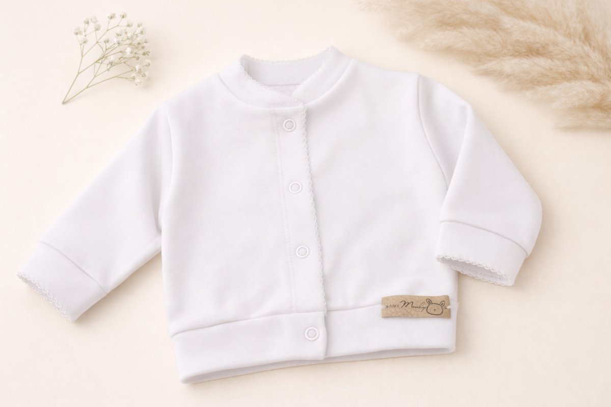 Campera Algodon Liso Con Picot Recien Nacido