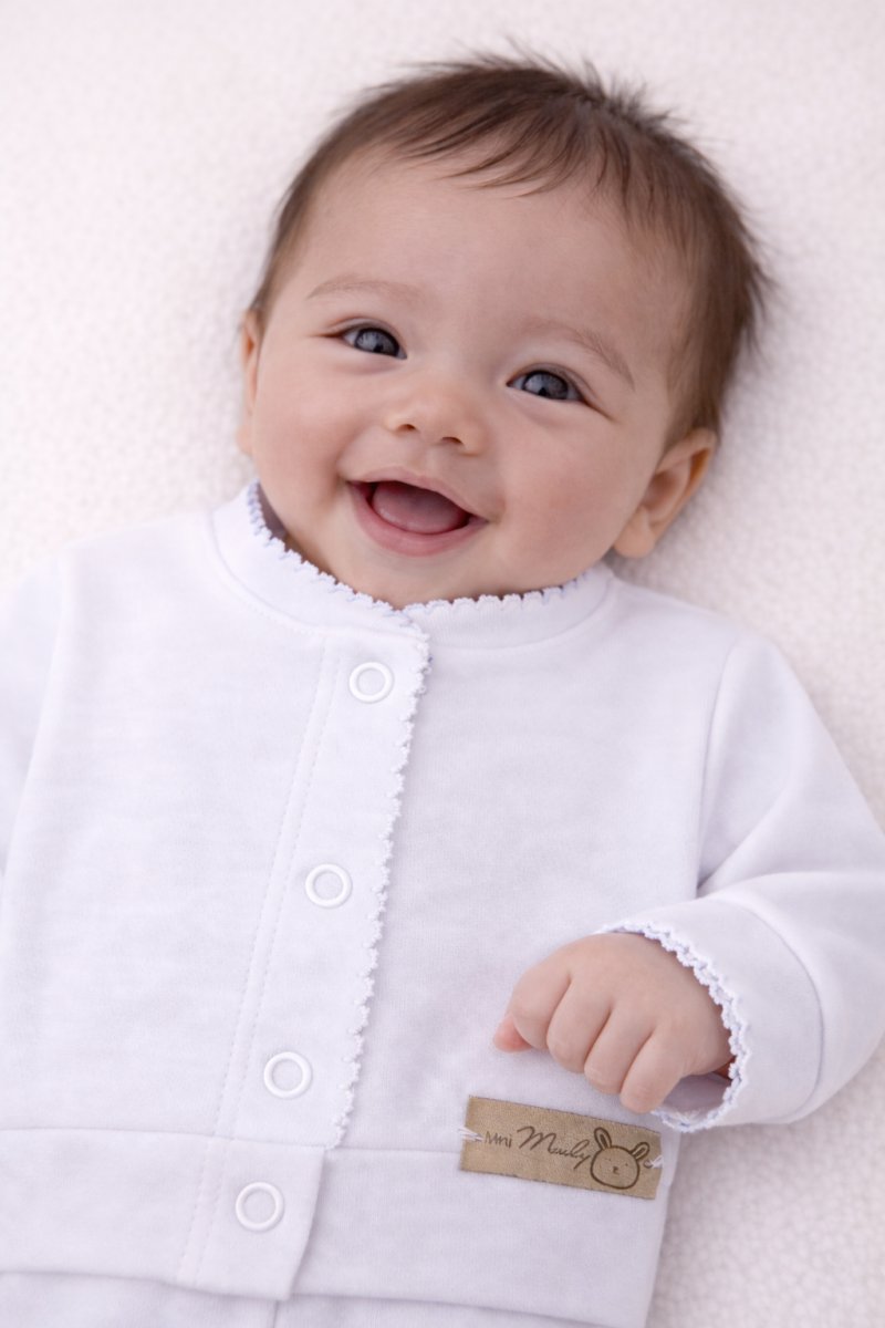 Campera Algodon Liso Con Picot Recien Nacido