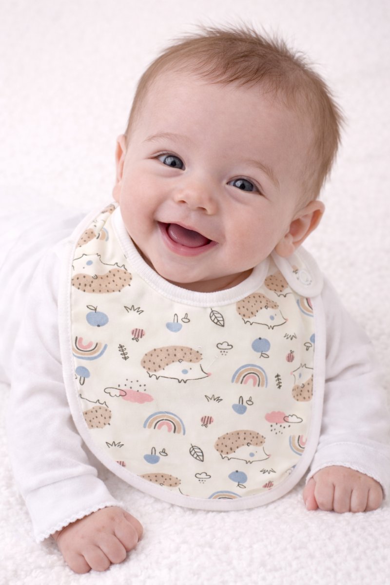 Babero Algodon Con Impermiable Interior Estampado