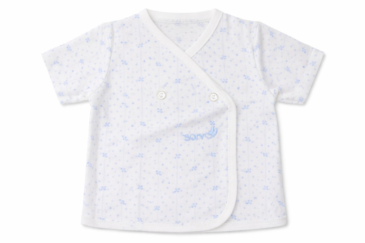 Conjunto Algodon Batita Manga Corta y Tapa Pañal Estampado