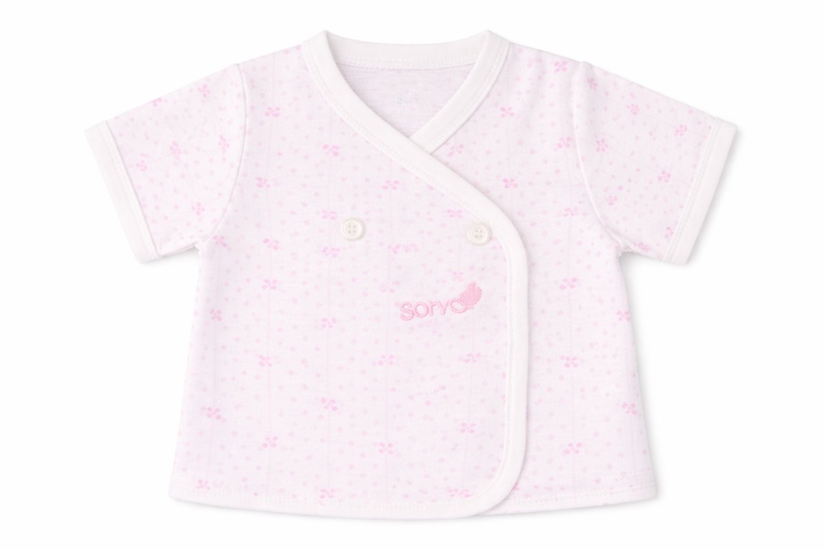 Conjunto Algodon Batita Manga Corta y Tapa Pañal Estampado