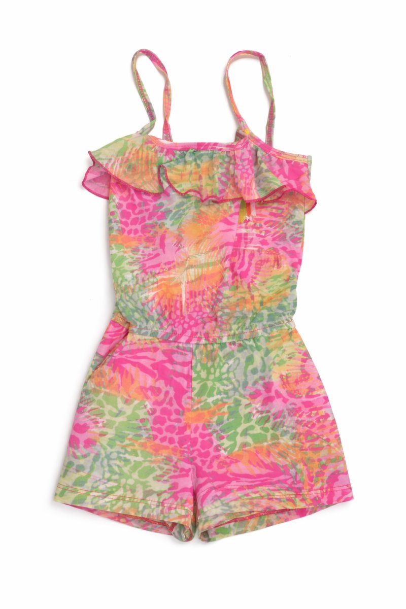 Enterito Mono Algodon Estampado Con Volados