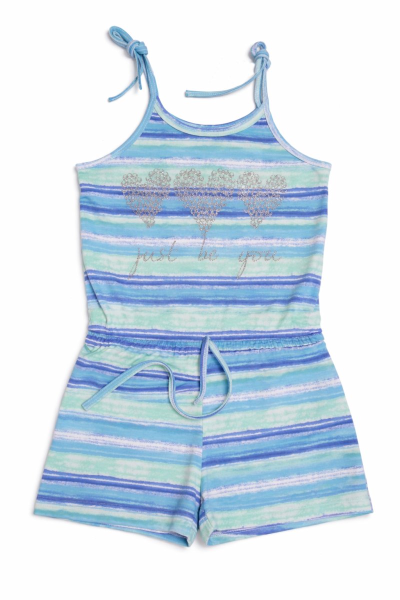 Mono Estampado  Algodon Rayado Y Con Detalles En Brillo