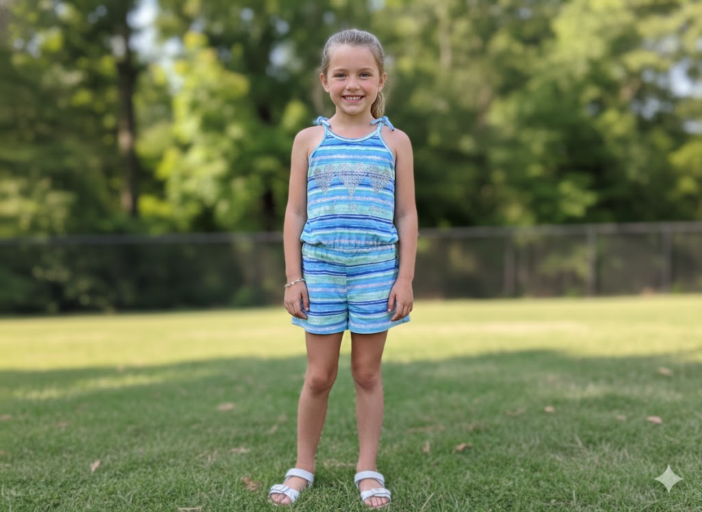 Mono Estampado  Algodon Rayado Y Con Detalles En Brillo