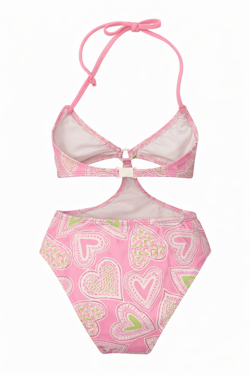 Trikini - Malla de Nena Bikini de 3 Piezas Estampado de Corazones