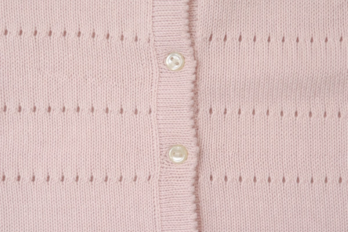 Saco Tejido Desagujado Con Botones