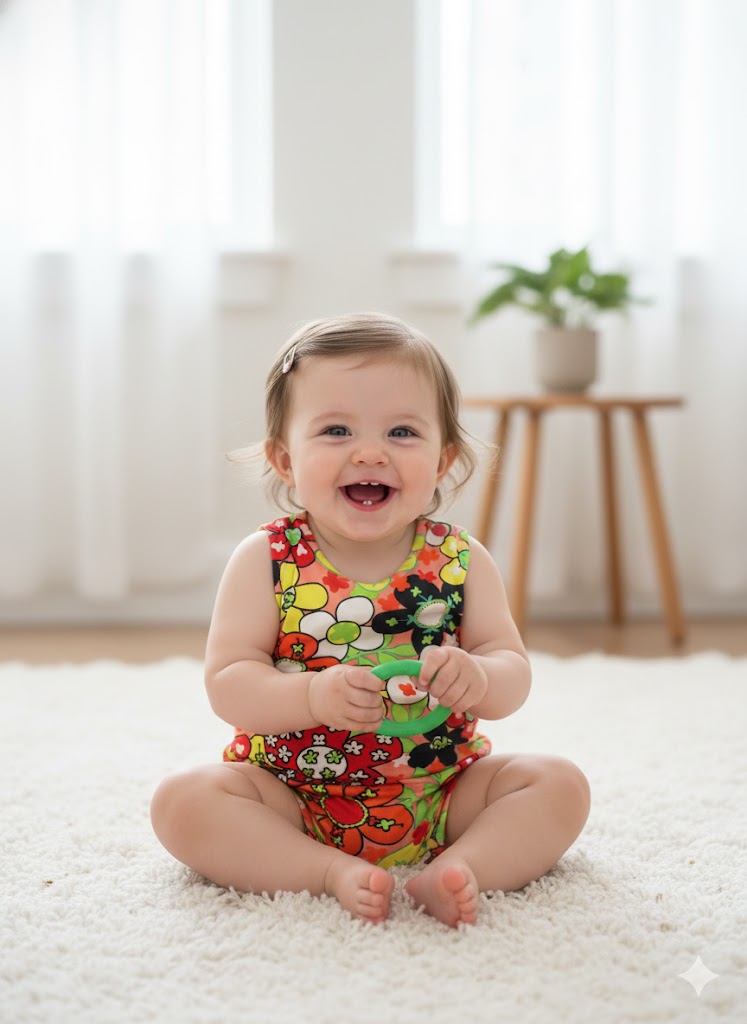 Enterito Algodon Sin Mangas Estampado Con Flores