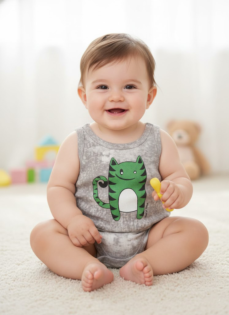 Body Algodon Morly Sin manga Estampado