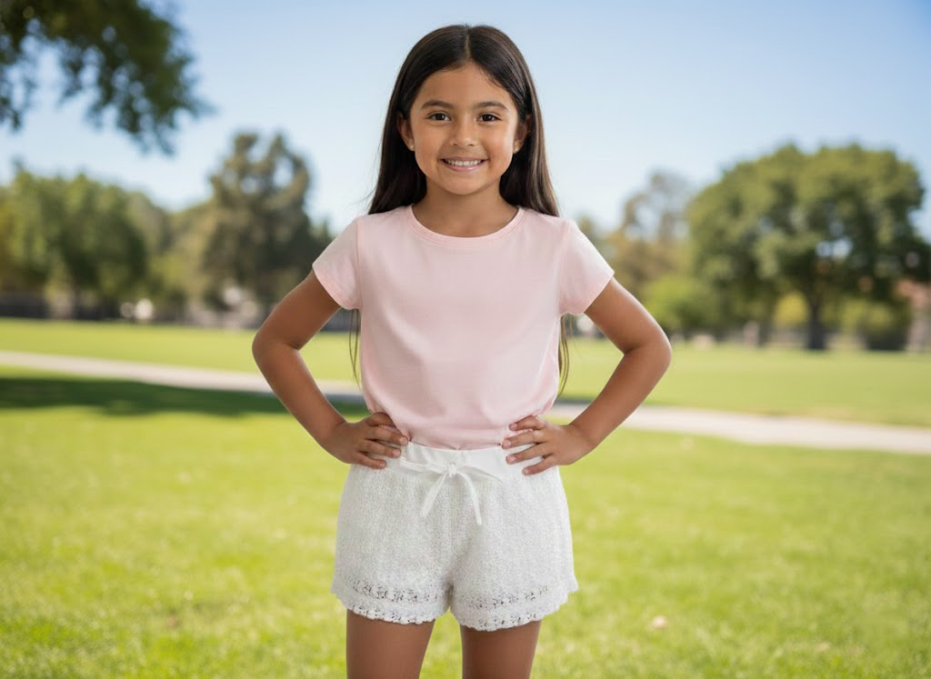 Short De Algodon Calado Forrado