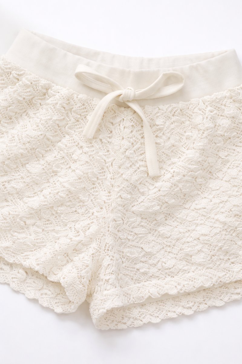 Short De Algodon Calado Forrado