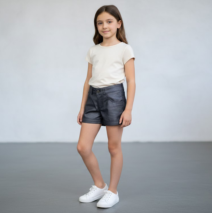 Ferli (Gab) short de nena con brillo y spandex