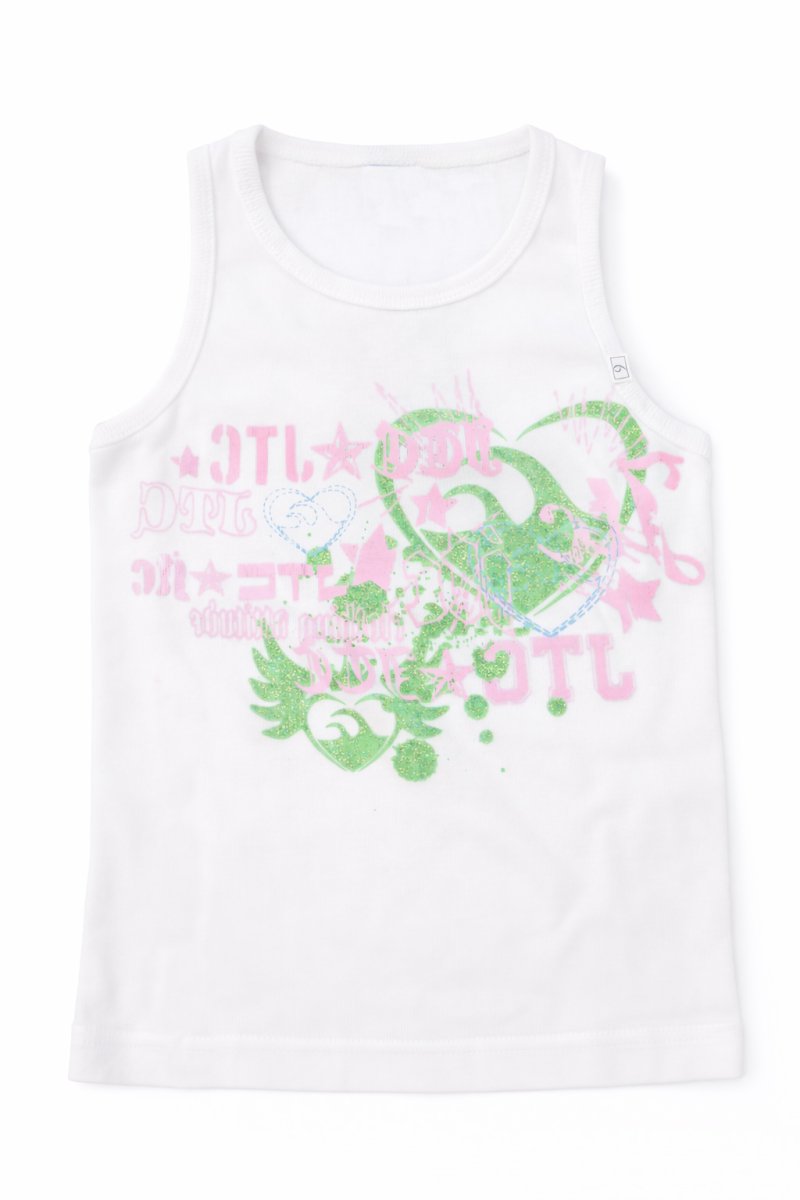Remera Musculosa Estampado Corazon con Glitter
