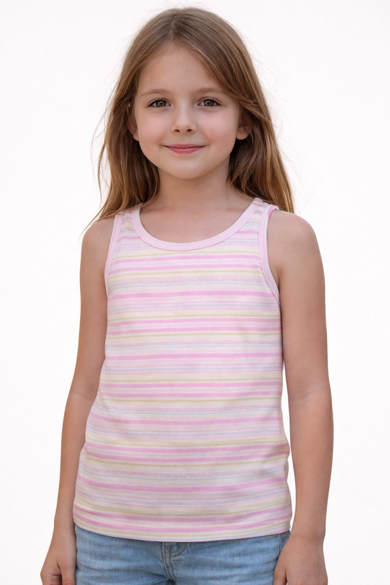 Remera Musculosa Estampado Rayado